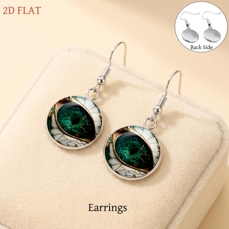 5pc Eye-Themed Women's Necklace, Earrings, Brooch, Bracelet Set